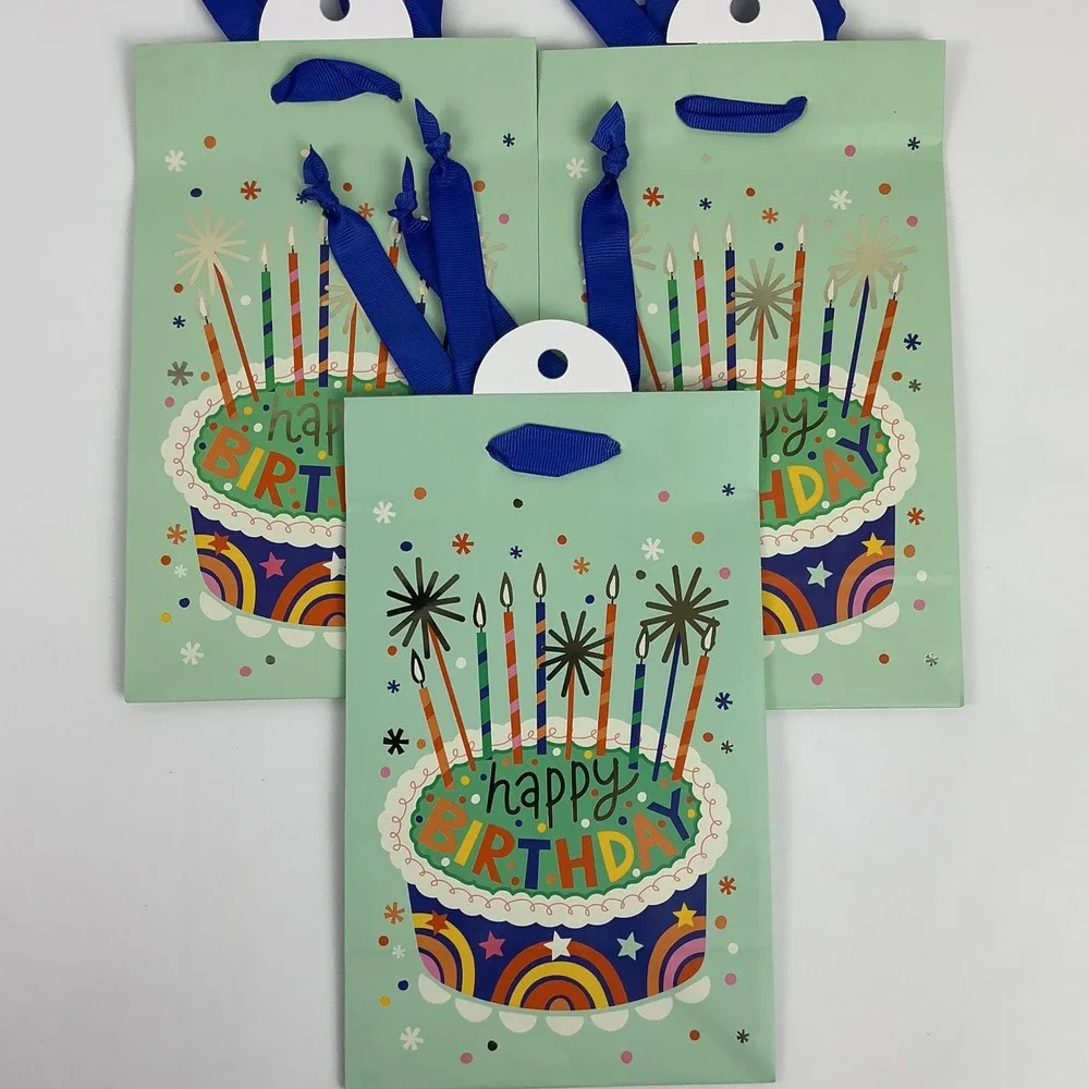 3‎ Bags Spritz Happy Birthday Gift Bags Cake Celebration Party Favors 8
